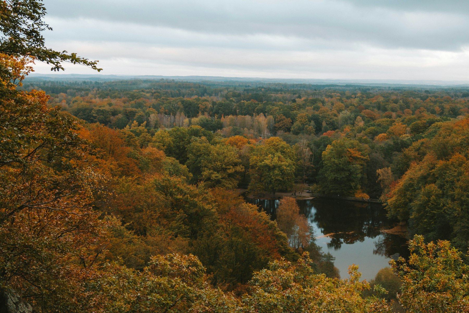 View over the Söderåsen ridge and valley from Kopparhatten, Skåne