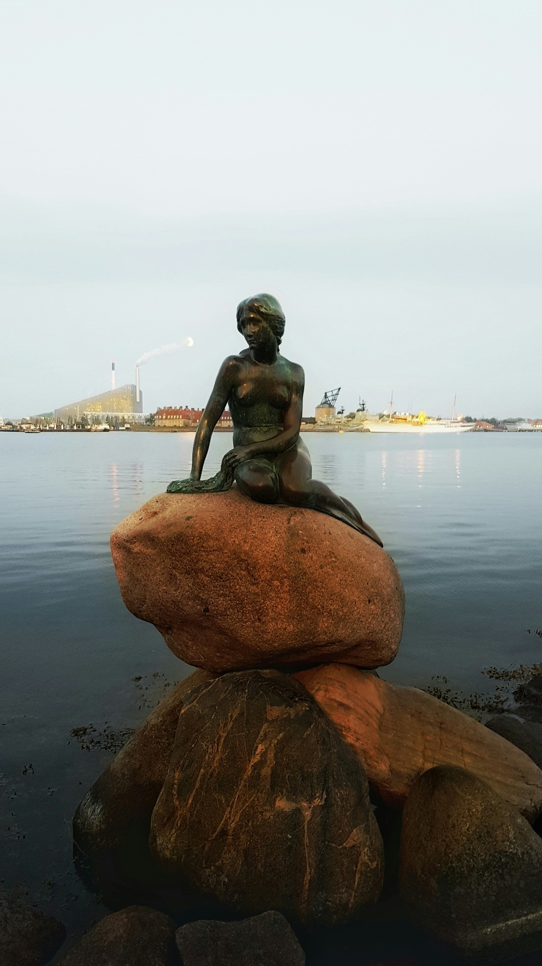 The Little Mermaid statue in Copenhagen harbour